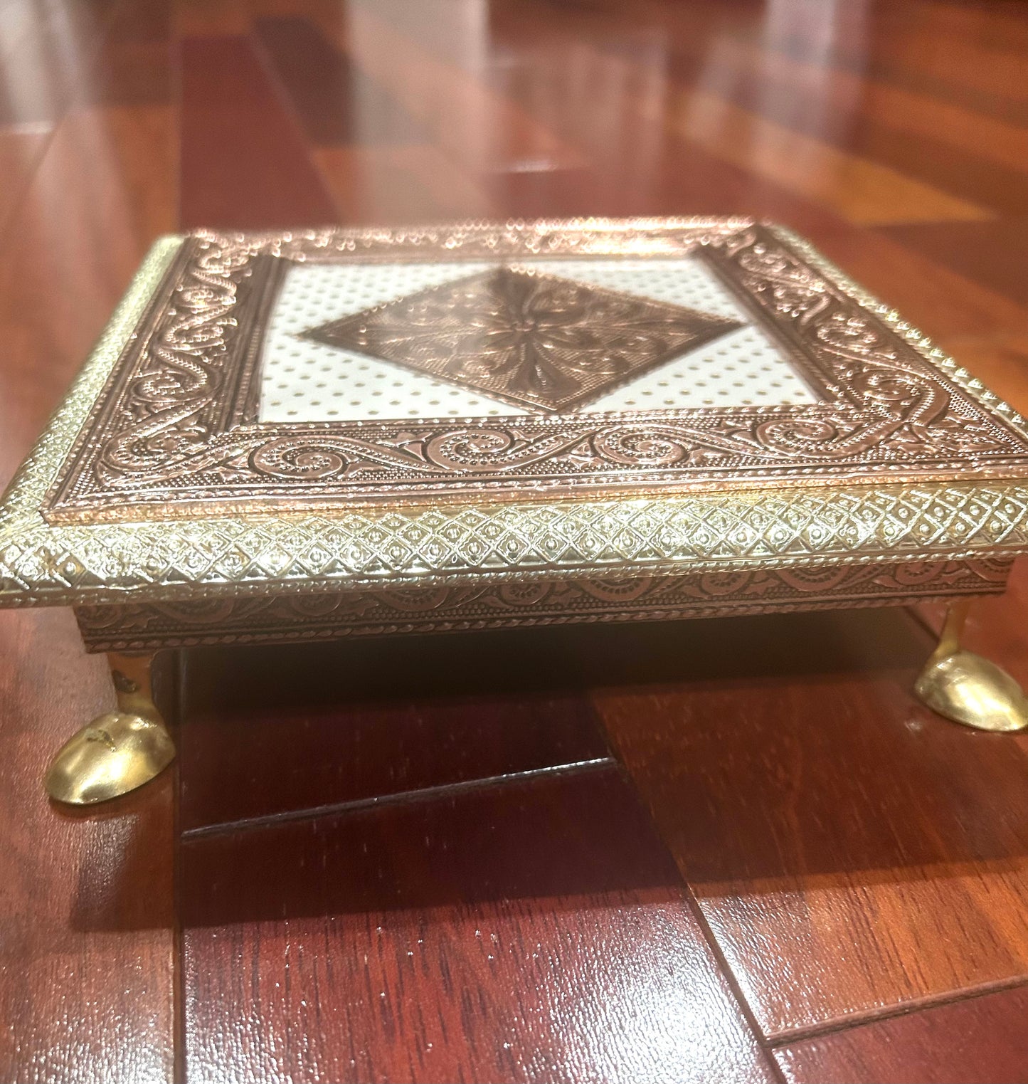 Handcraft wooden Pooja Chowki for God Sitting, Puja Aasan, Chaurang, Puja Stool for God, Table for God Idols, Bajot gift, Pooja peeta, Pooja Mandir