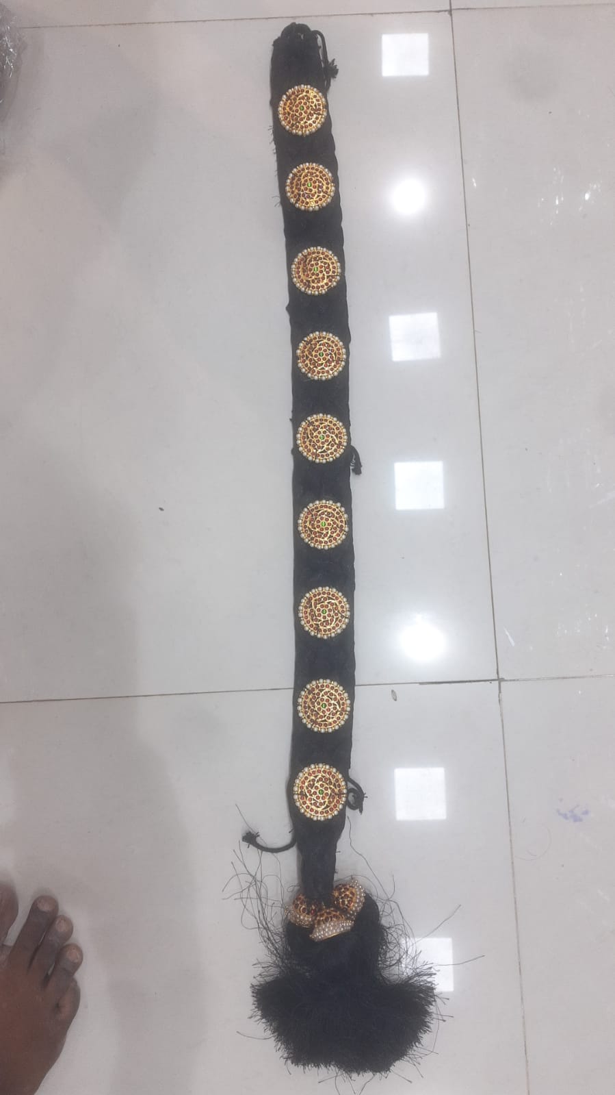 Dance hair extension with stone