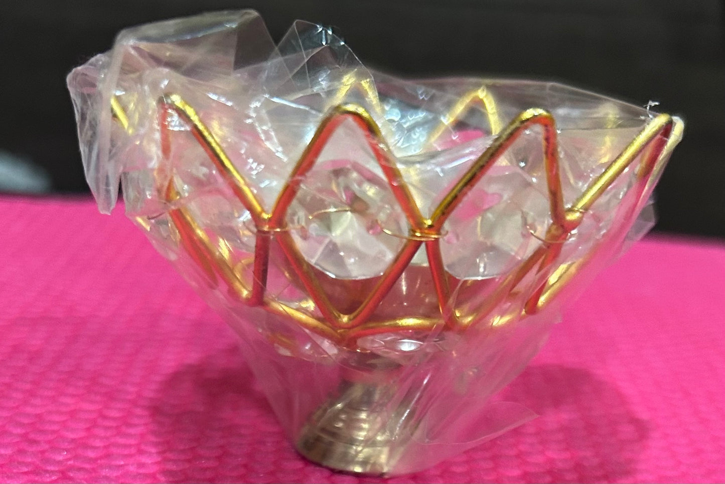 Lotus crystal Diya small 3inch