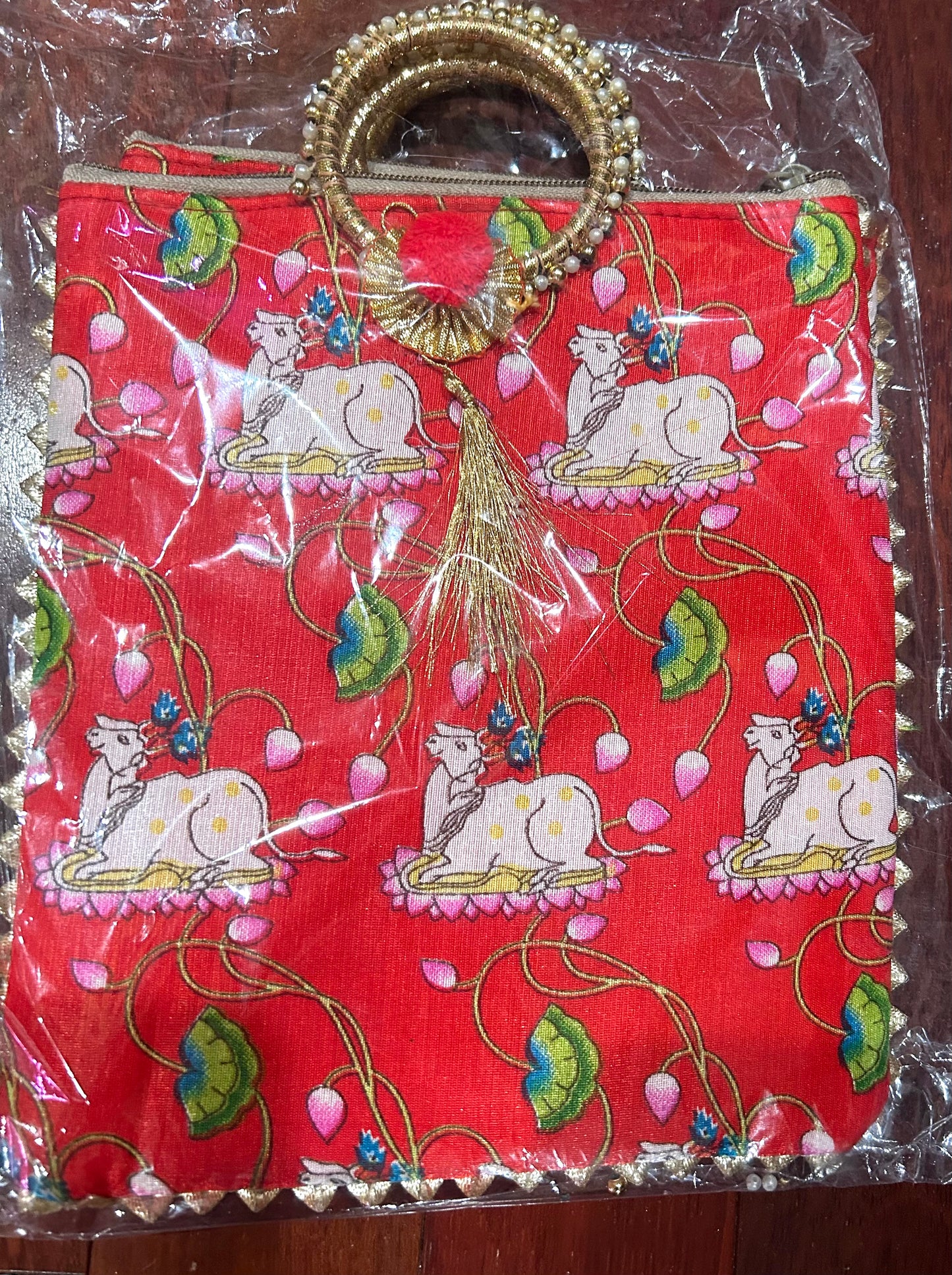 Pichwai print Potli bags for return gifts