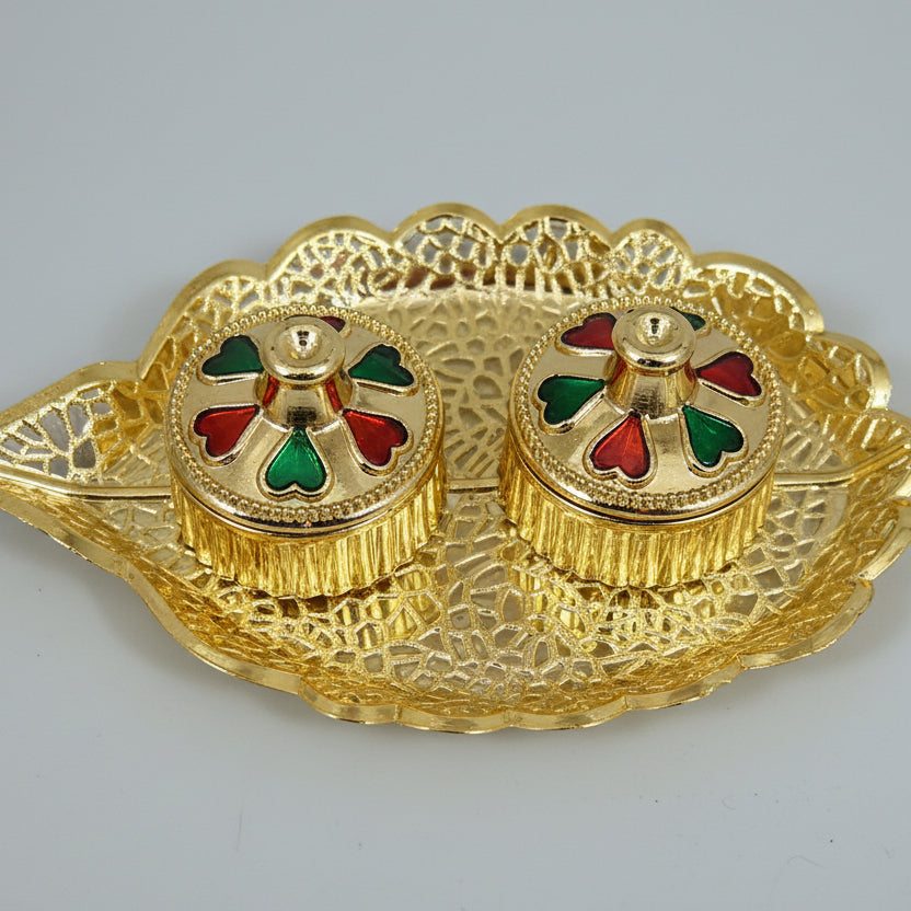 Kumkum Holder Housewarming Return Gifts Pooja Favors Gifts-Haldi Kumkum Holder: Pooja Favor, Diwali Gift, Tilak Sticks, Thambulam Gifts Under 5