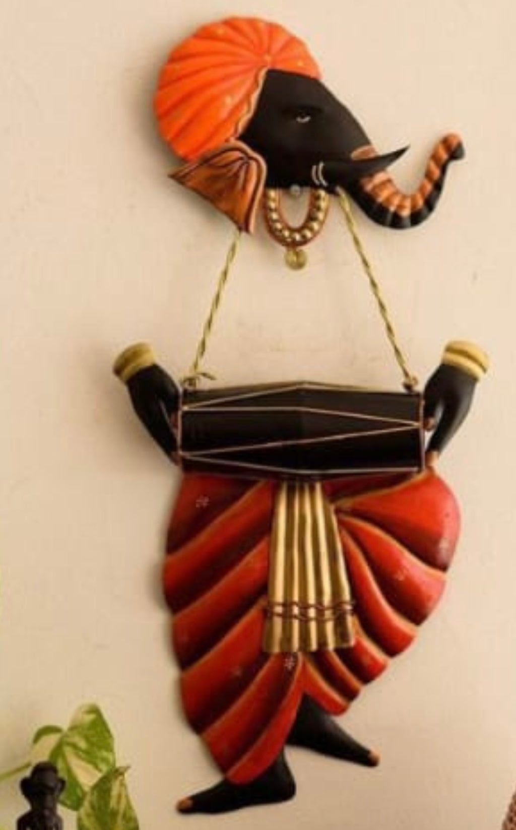 Metal music Ganesha wall art