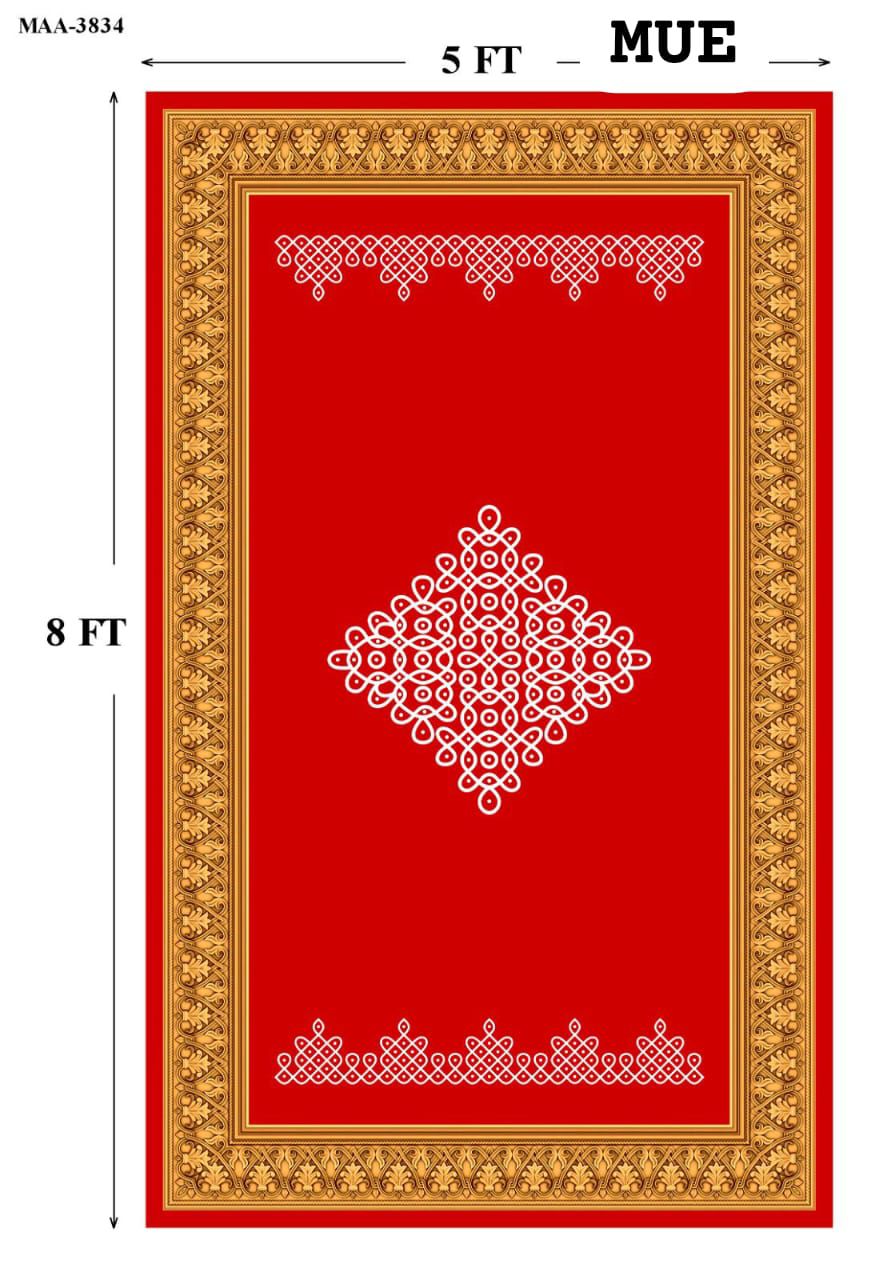Hindu Traditional Housewarming Pooja Green kolam cloth Backdrop | Banana Leaves Festival Backdrop| Decoration Cloth | Navaratri | Ganesh Chaturthi Backdrops
