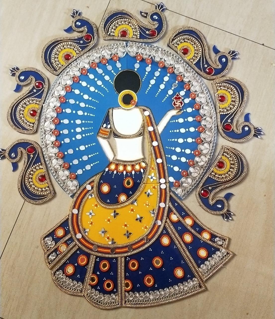 Acrylic Rangoli, Indian Housewarming Gift, Diwali Décor, Diwali Gift, Rangoli Décor, Rangoli Set, Diwali Rangoli, Puja Décor, Tabletop Décor