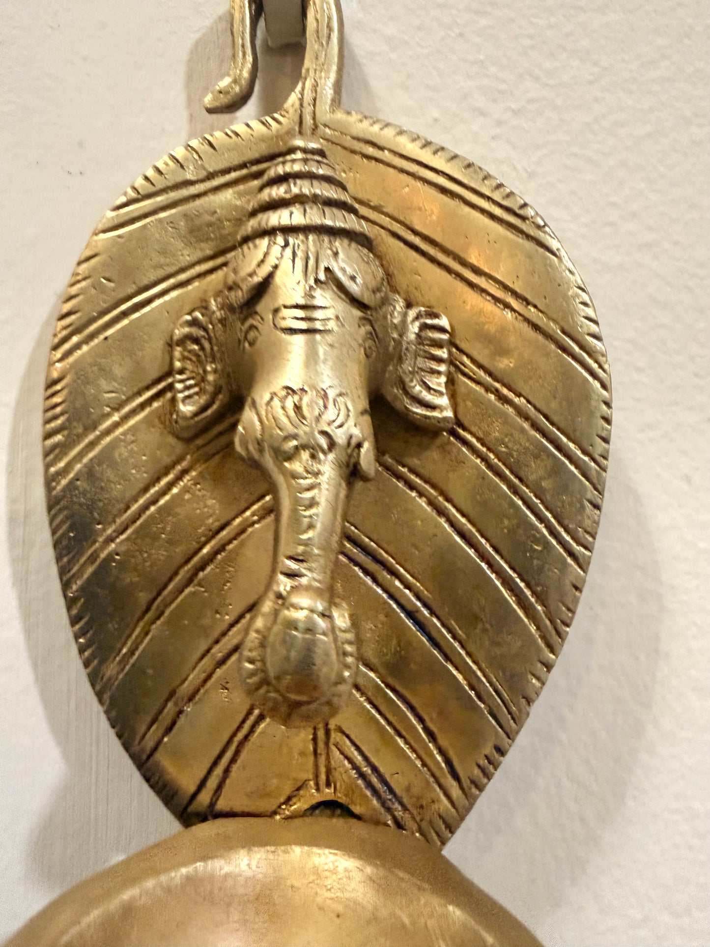 Brass Ethnic Wall Hanging Ganesha with diya |Home Decor Item/Best House Warming Gift/Home Decorative by Indian Collectible 1 pc