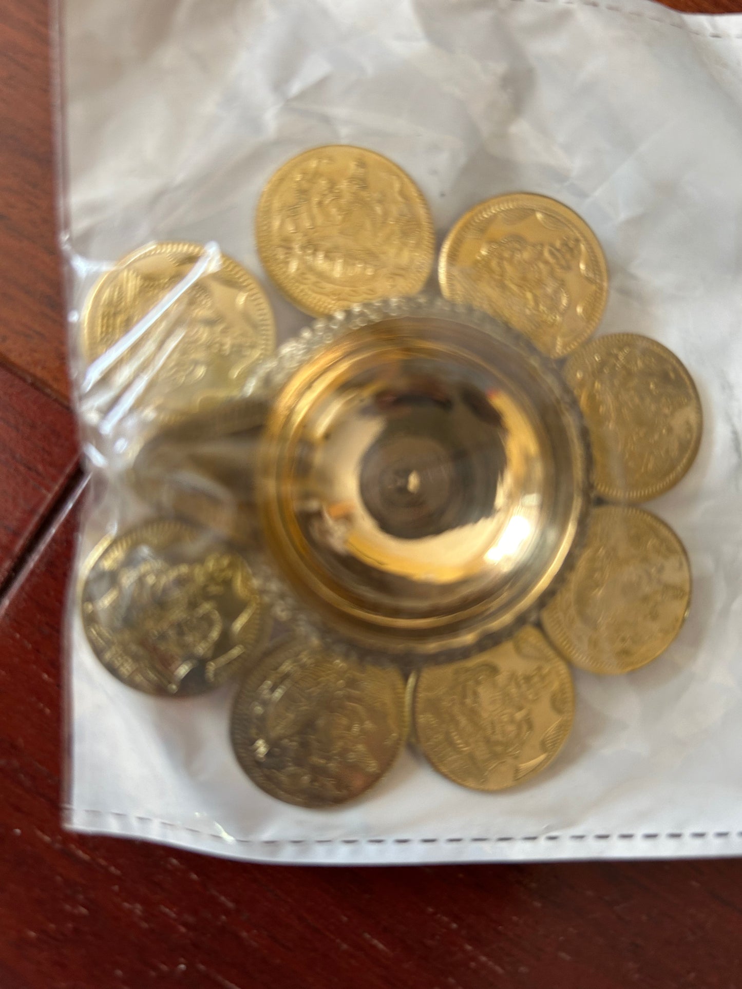 Ashtalakshmi brass Diya as return gifts