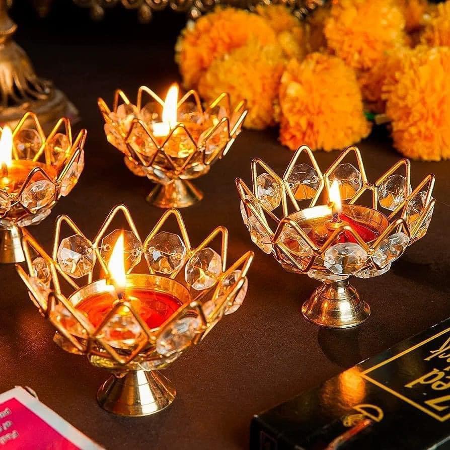 varalakshmi pooja return gifts crystal brass Diya