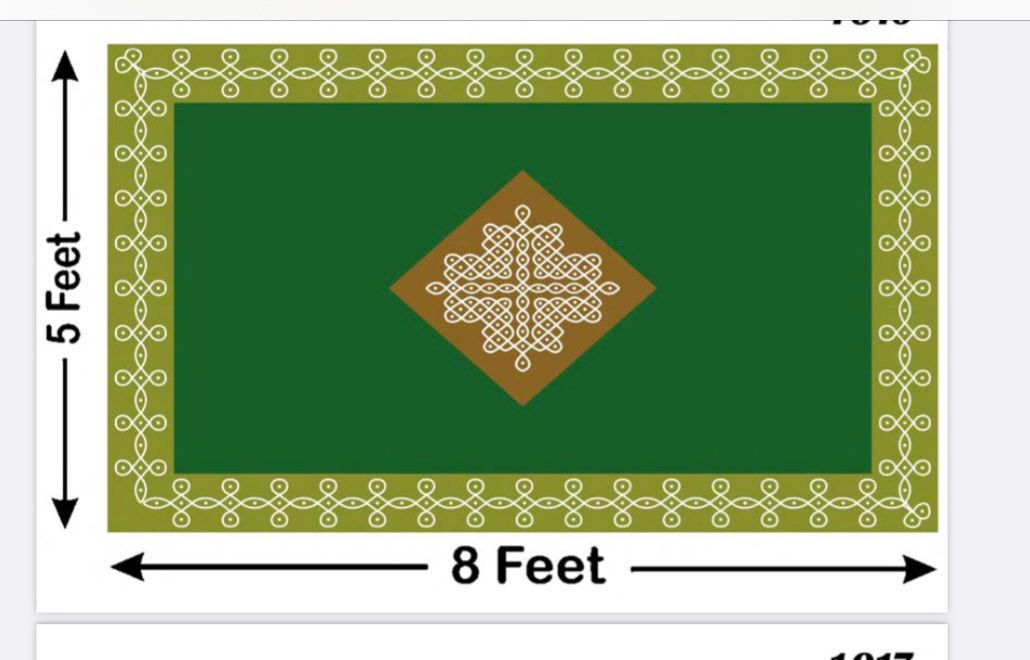 Traditional Backdrop Decoration Cloth for Pooja South Indian Kolam Back Drops,Pooja Decoration Cloth for Festivals Navaratri,Ganesh Chaturthi,Wedding Housewarming Ceremony