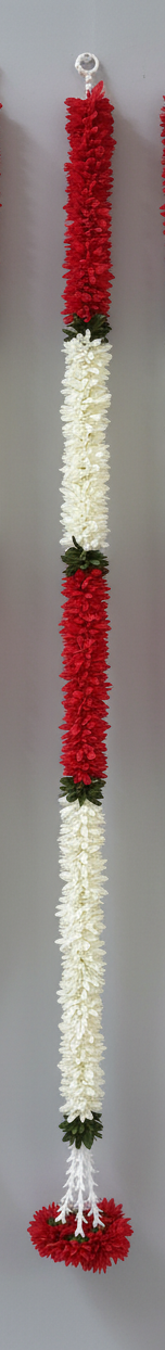 4 feet Lilly garland for housewarming decoration backdrop garlands(count-1)|Haldi decorations|wedding and diwali garlands