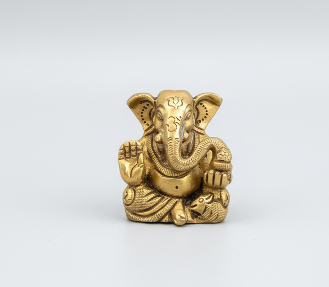 Brass Laddu Ganesha Idols|Brass Hindu god idols|God statues for pooja room | (2 inch) |God Murti | Antique Brass Statue|Vinayagar | brass Statue for Hindu pooja