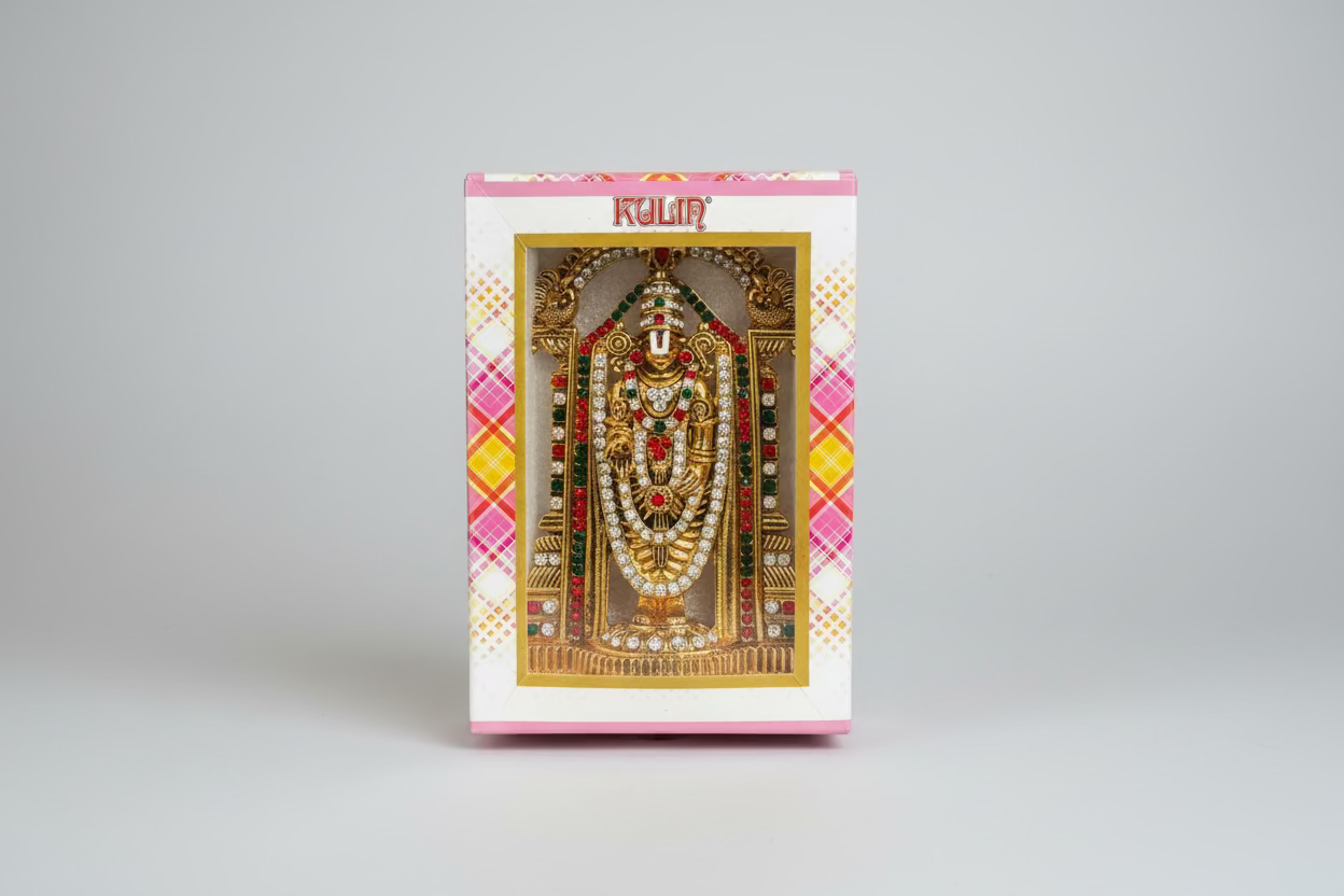 Balaji Murti - 4 x 3 Inches | Balaji Statue/ Multicolour Stone Tirupati Balaji Idol for Pooja|Idols for Hindu pooja |housewarming|ganesha| festival|Return Gifts