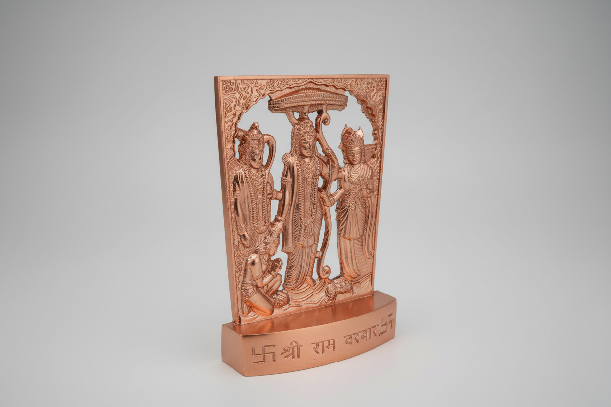 Copper Divine figures-God Statues – 4.5" Ganesha, Baby Krishna, Tirupati Balaji, Ram Parivar Idols for Hindu pooja |housewarming|ganesha| festival|Return Gifts