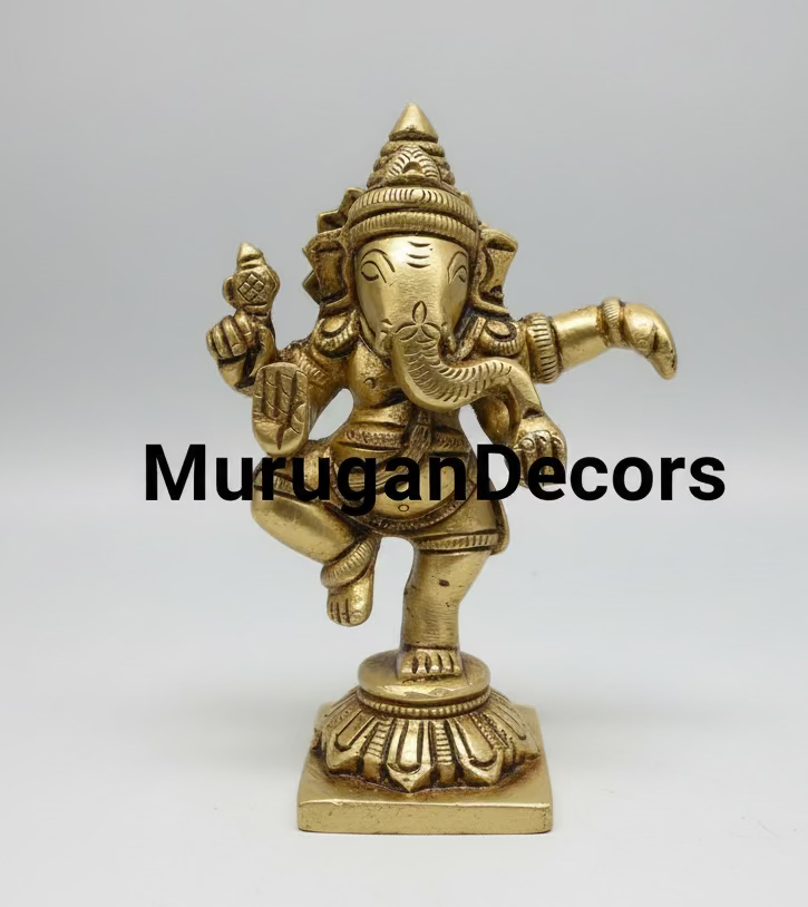 Dancing Ganesha Statue – Natya Ganapathi Brass Idol | Auspicious Ganesha Blessing for Housewarming Gifts|Home Decor|Festival Gifting |Home Decor Item|Best House Warming Gift|Spiritual Good Luck Gifts|Home Decorative by Indian Collectible
