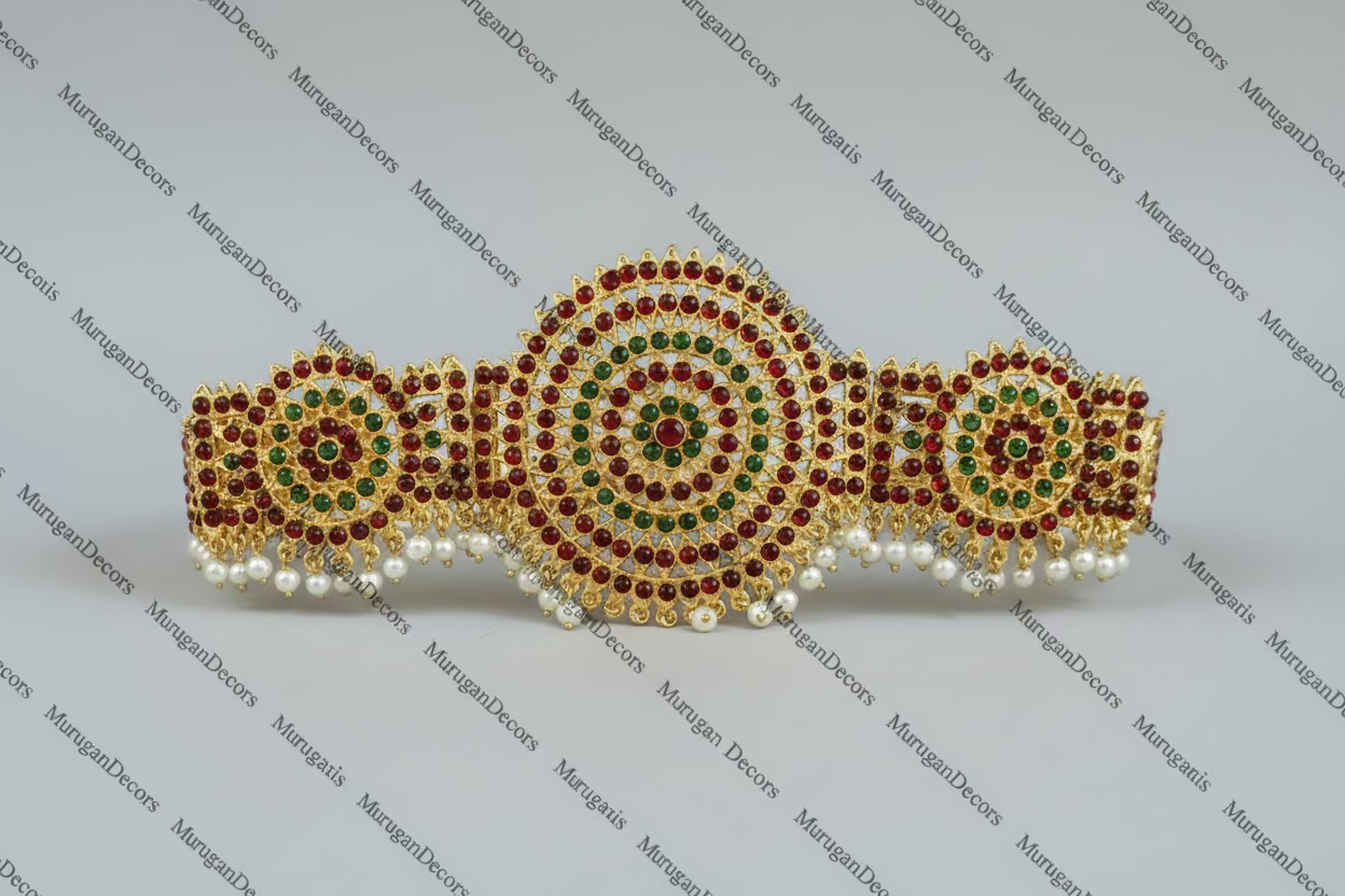 Temple Kemp Stone Indian Jewelry Oddiyanam Kamarbandh Waist Belt for Kids and Adults– Bharatanatyam Hip/Waist Dance Belt | Bharatnatyam, Kuchipudi | Classical Dance Jewelry