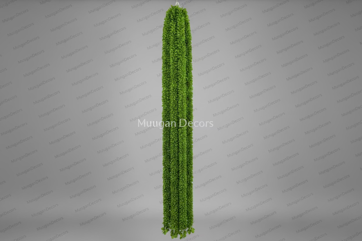 Full Parrot Green 6 feet Jasmine Artificial garland Decor /Long garland strings/ Pooja Decor / Indian Festival Decor / Artifical Flower Decor / Diwali/Ganesha/Housewarming | Pooja | Festival Decor