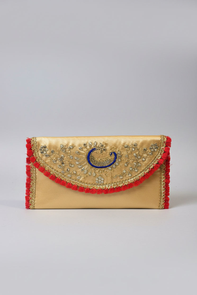 Buy all silk coin purse, fabric coin envelopes ,potli Bags , Decorative Gold clutch bag with gold embroidery ,Purse for Indian Wedding,Festival,Varalakshmi Viratham,Pooja Favors and Return Gifts in USA at MuruganDecors