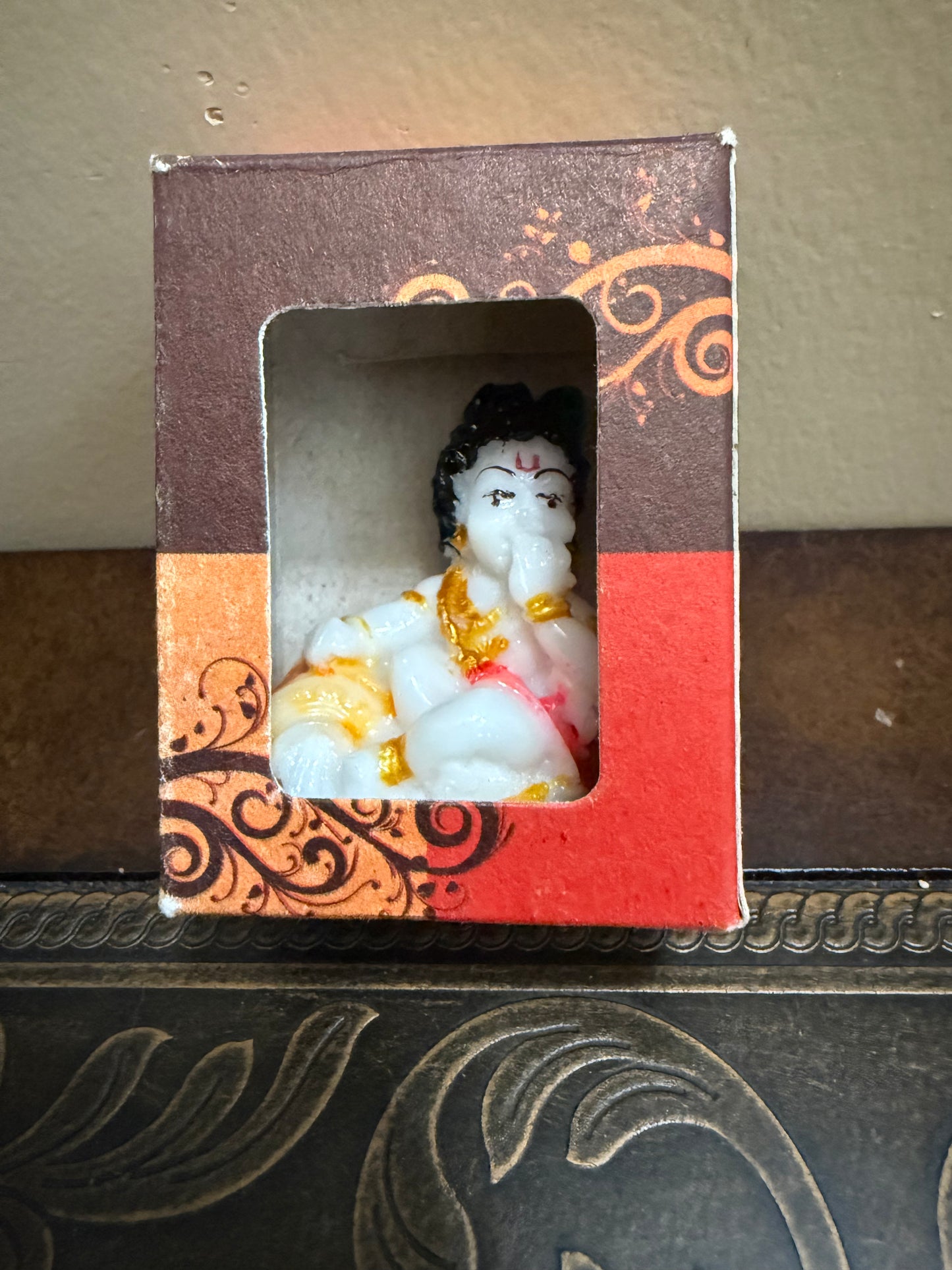 Marble Stone Baby Krishna / Laddu Gopal Statue (2 Inch) – Janmashtami, Krishna Jayanthi, Housewarming Return Gift | Decorative Pooja Idol