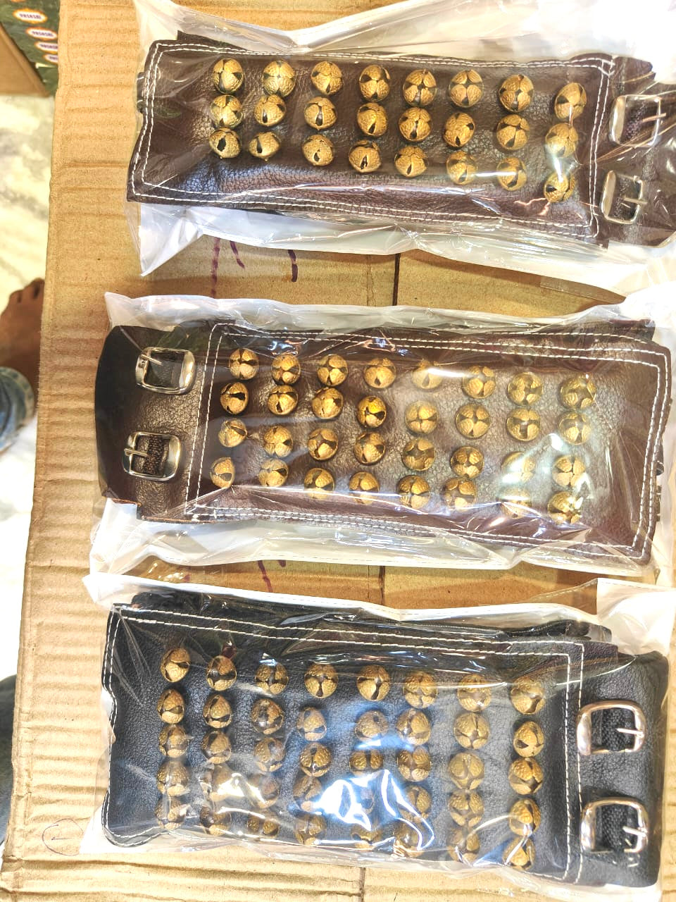 Ankle Bells 3 Line Leather Ghungroo |dance Salangai| Bharatnatyam, Kuchipudi, Engagement, Weddings, Birthdays | Classical Dance accessaries