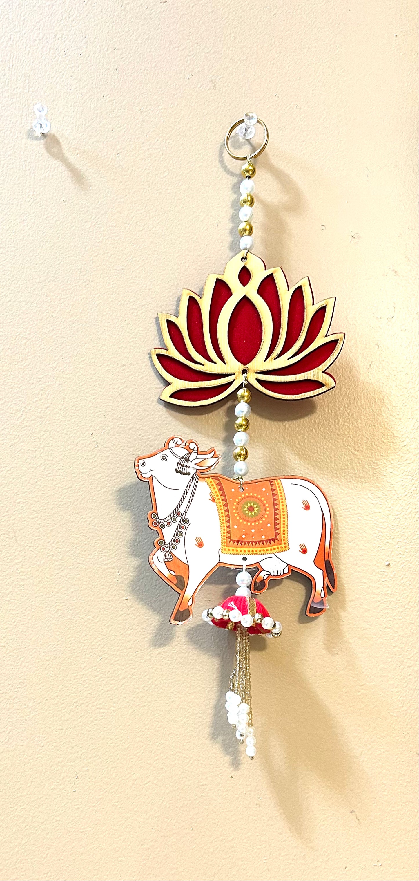 Single Lotus Cow hanging Latkhan Toran set for all festival decorations