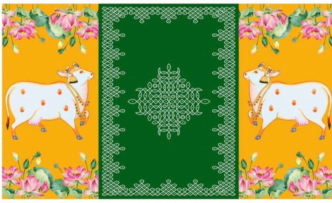 Indian Traditional Housewarming Pooja and Festival Backdrop Decoration
