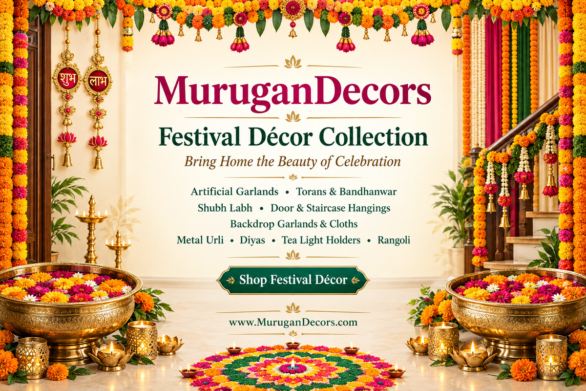 MuruganDecors festival décor promotional banner
