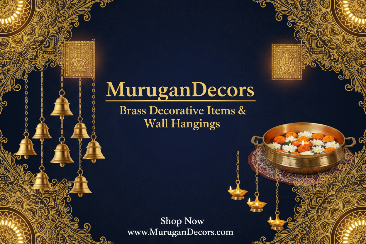 Shop all Brass Decorative Accents ,wall hanging, God statue wall decors,Brass Diya wall hangings in USA at MuruganDecors 