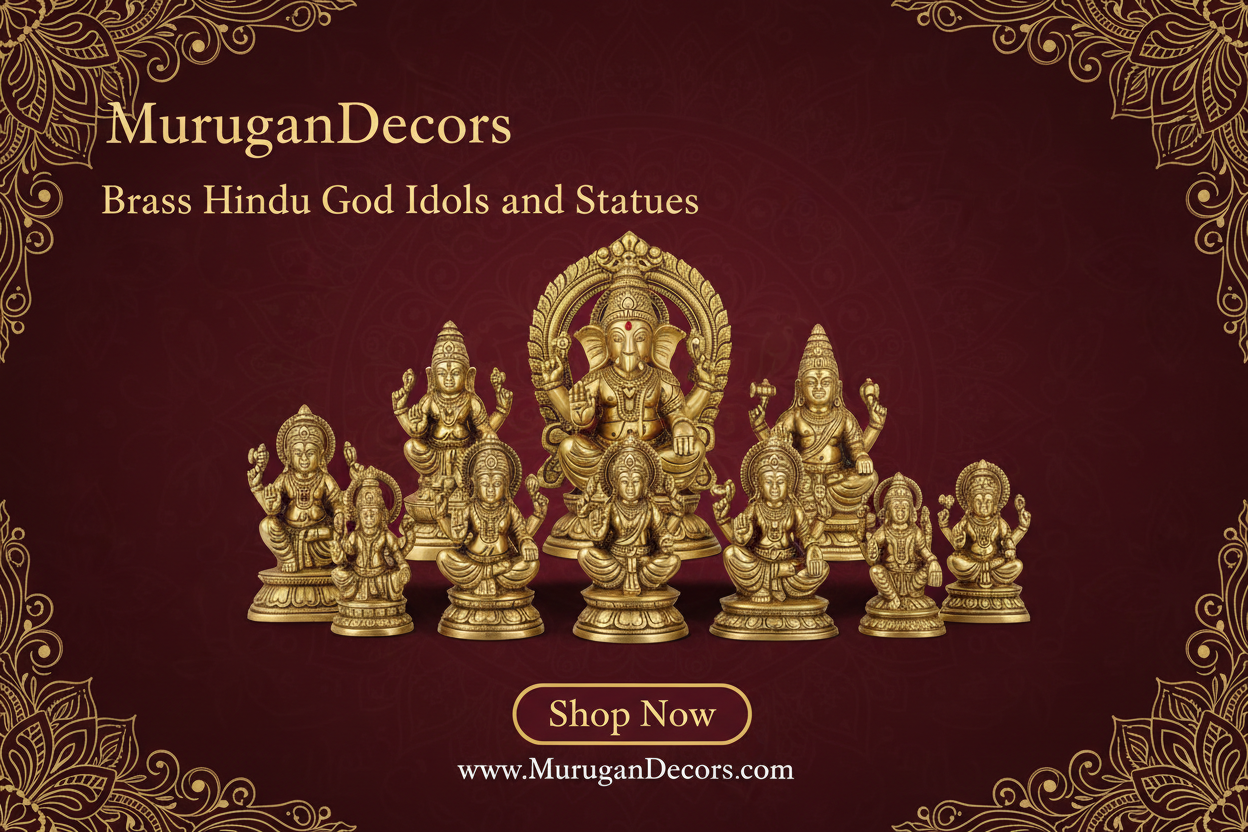 Shop all Hindu God Idols and Brass God statue such as Murugan,Tripati Balaji ,Lakshmi,Ganesha statues in USA at Murugan Decors 