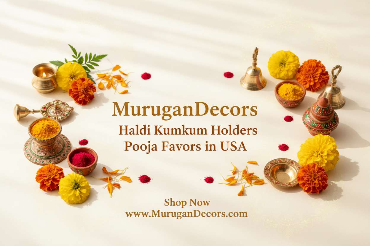 MuruganDecors Haldi Kumkum Holder for Pooja Favors and Return Gifts for Hindu Festival and Pooja  Banner