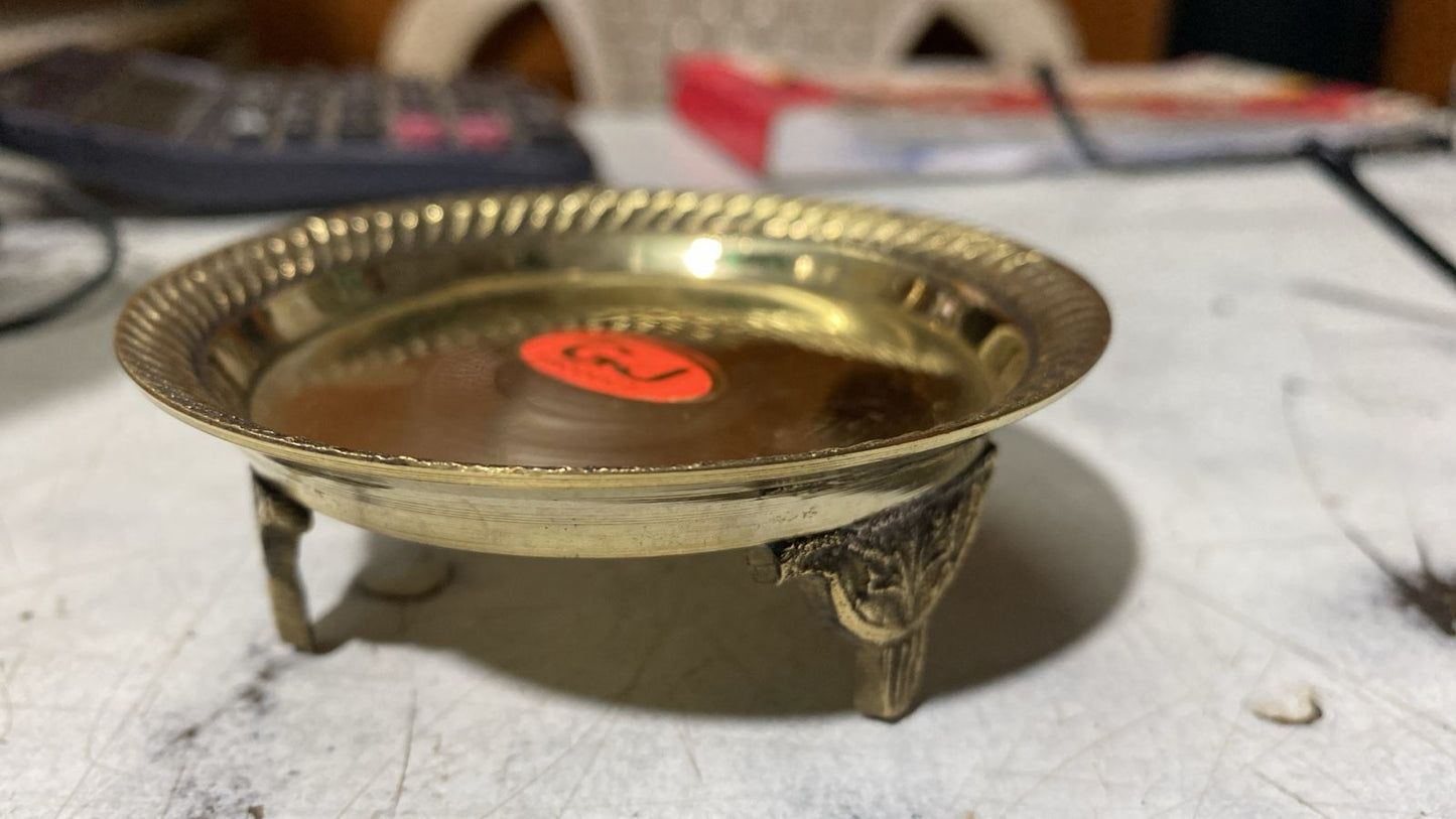 Handcrafted Brass Stand || Asan || Pooja Stand || Mukkali (three Leg) Stand-Diya Stand|Brass pooja stand /Diya stand /villakku manai , Diya stand,Mukkali Stand