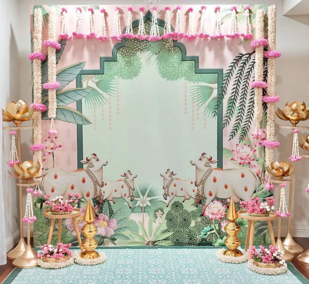 lilly Artificial garland Decor / Staircase hanging toran| garland strings/ Pooja Decor / Indian Pooja Decor / Artifical Flower Decor / Flower Pooja Decor/ Ganesh Pooja Decor/torans/Lilly torans