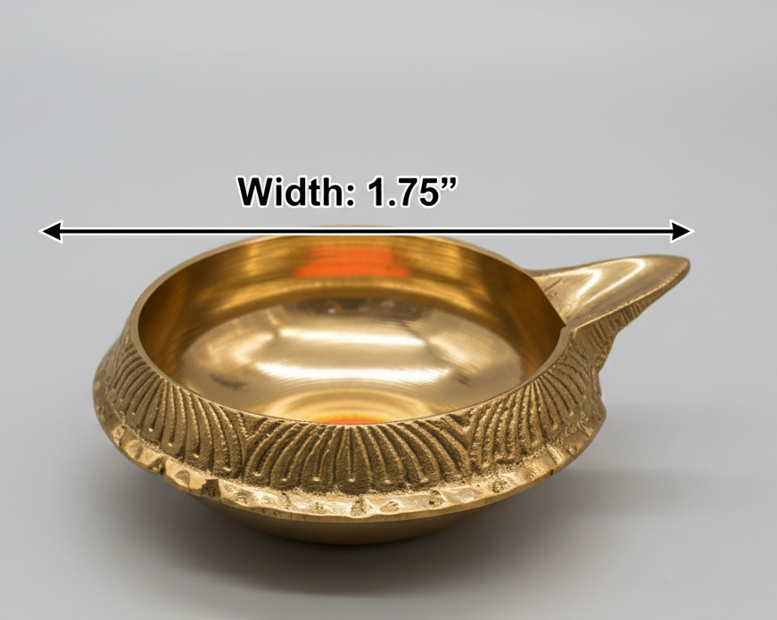 Brass Kuber Deep - 0.5 x 1.5 Inches | Brass Vilakku/ Kubera Deepam/ Kubera Lamp for Pooja|Diwali gifts|pooja favors