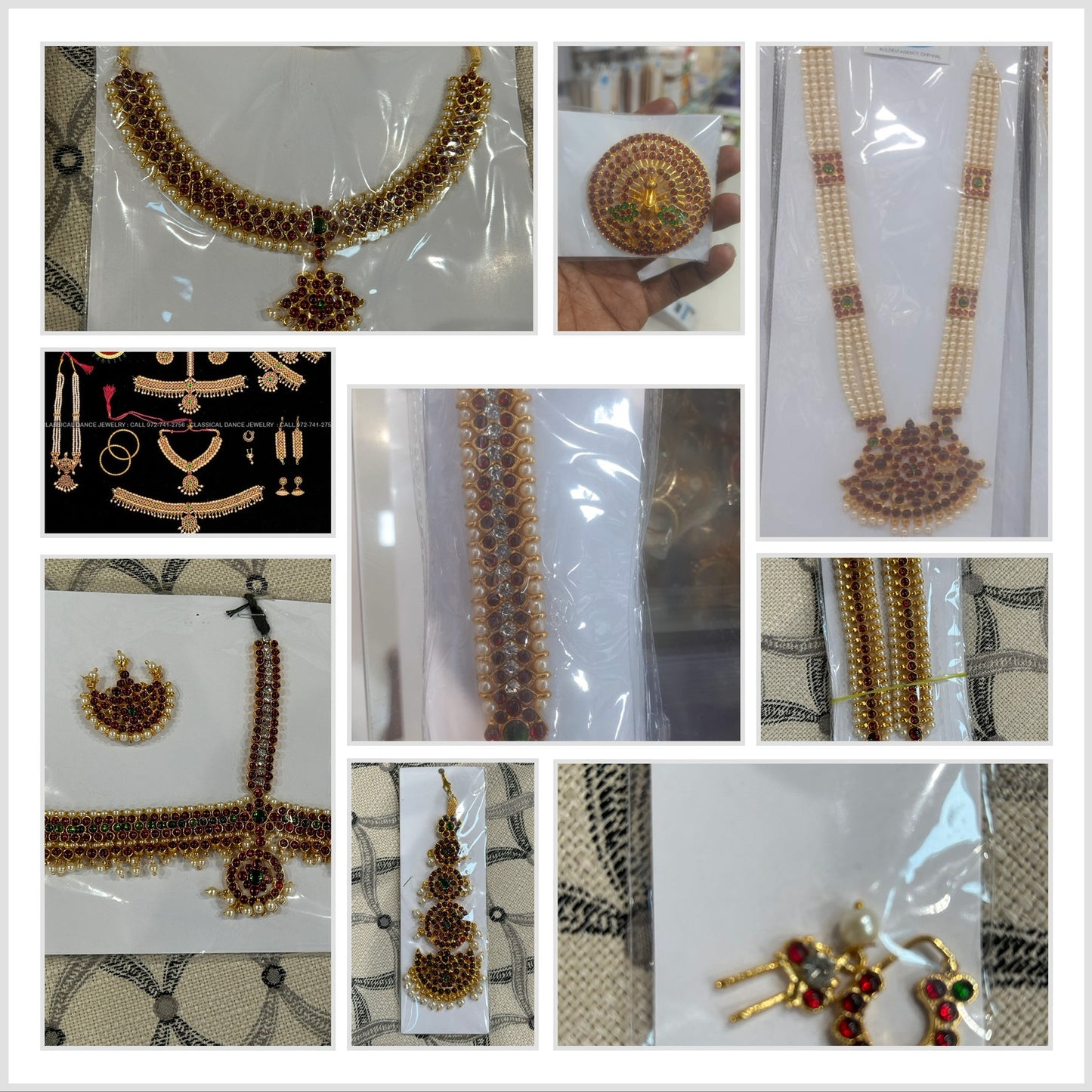 Bharathanatyam dance jewelry full set