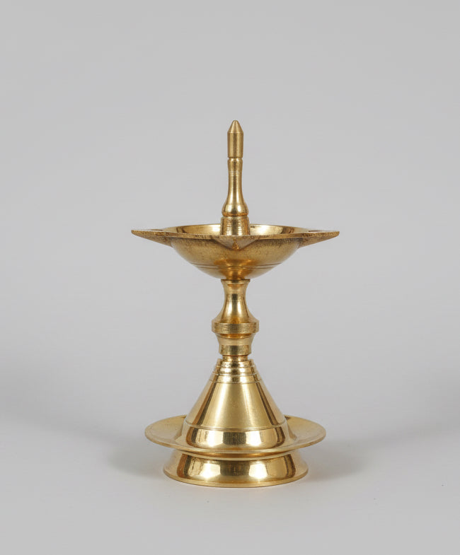 brass oil lamp |kerala Samai|5 Face Kerala Kuthu Vilakku| Return Gifts|kuthu villakku|Brass Diya|Housewarming Gifts, Puja Favors | Diya | Brass Table Diya Brass Diya Oil Puja Lamp
