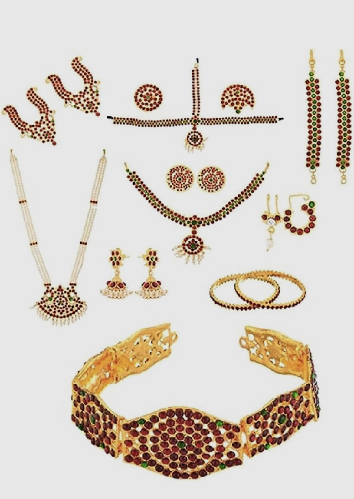 Bharathanatyam dance jewelry full set