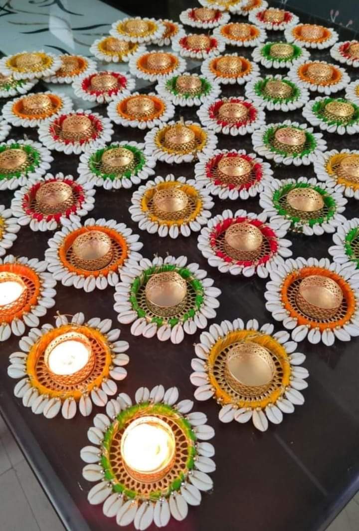 Murugan Decors Indian Tealight Candle Holders, Diwali Candle Holder, Christmas Decorations, Christmas Decor, Tea Lights Holder, Navrathri Varalaxmi Wedding, Pooja Return Gift, Housewarming Diya