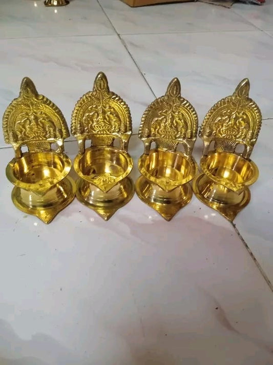 brass Lakshmi diya |brass lamp for Return Gifts|kamakshi deepam|Housewarming Gifts, Puja Favors|Kamatchi Villakku | Gajalakshmi villakku | Diya | Brass Table Diya Brass Diya Oil Puja Lamp