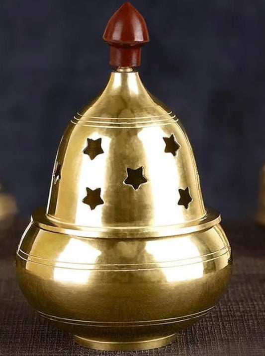 Brass diya with lid|brass lamp for Return Gifts,Housewarming Gifts, Puja Favors|Akhand Brass Diya | Nitya Kuber Goblet Brass Table Diya Brass Diya Oil Puja Lamp