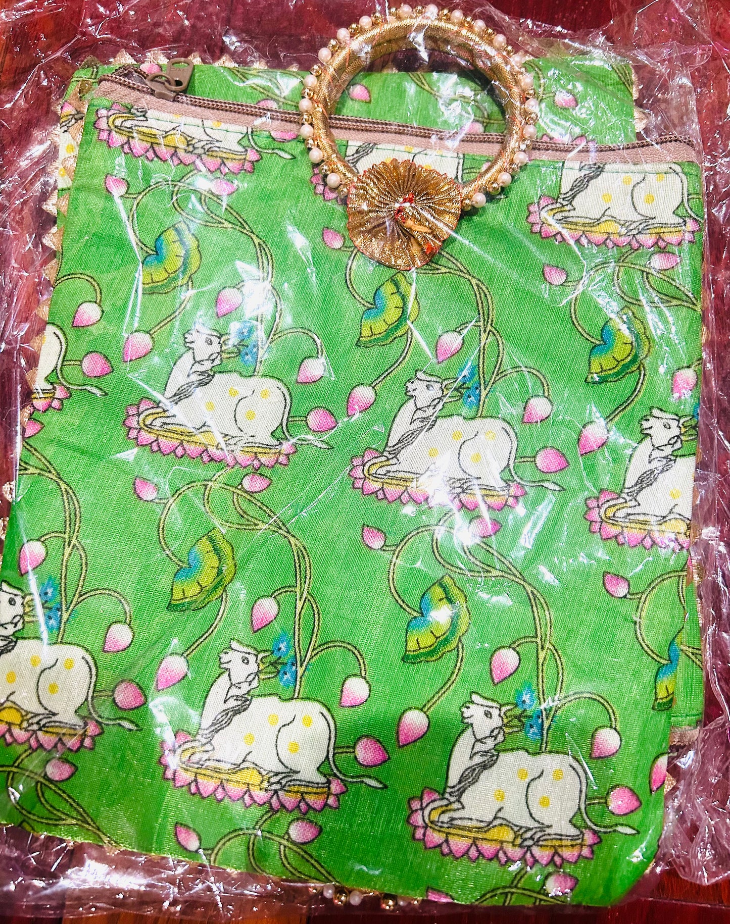 Pichwai print Potli bags for return gifts