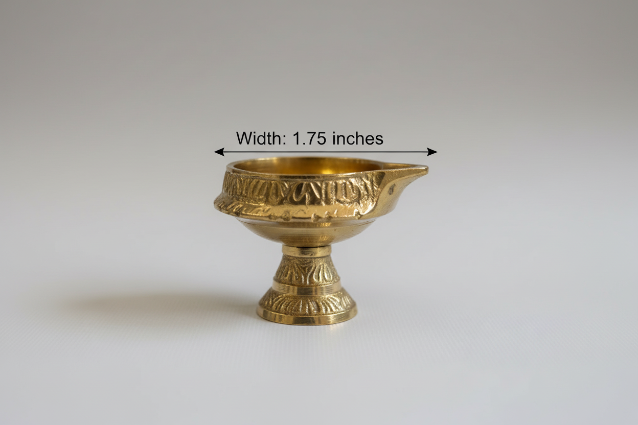 Brass Kuber Deep - 0.5 x 1.5 Inches | Brass Vilakku/ Kubera Deepam/ Kubera Lamp for Pooja|Diwali gifts|pooja favors