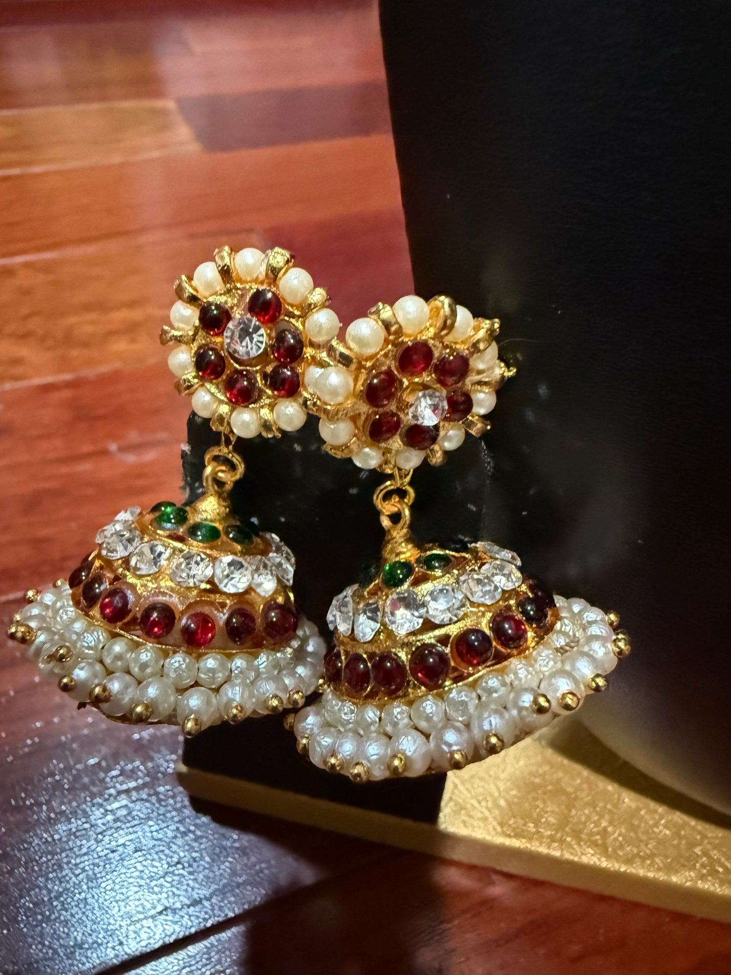 Big Kemp Temple Indian jewelry Earrings | Bharatnatyam, Kuchipudi, Engagement, Weddings, Birthdays | Classical Dance Jewelry