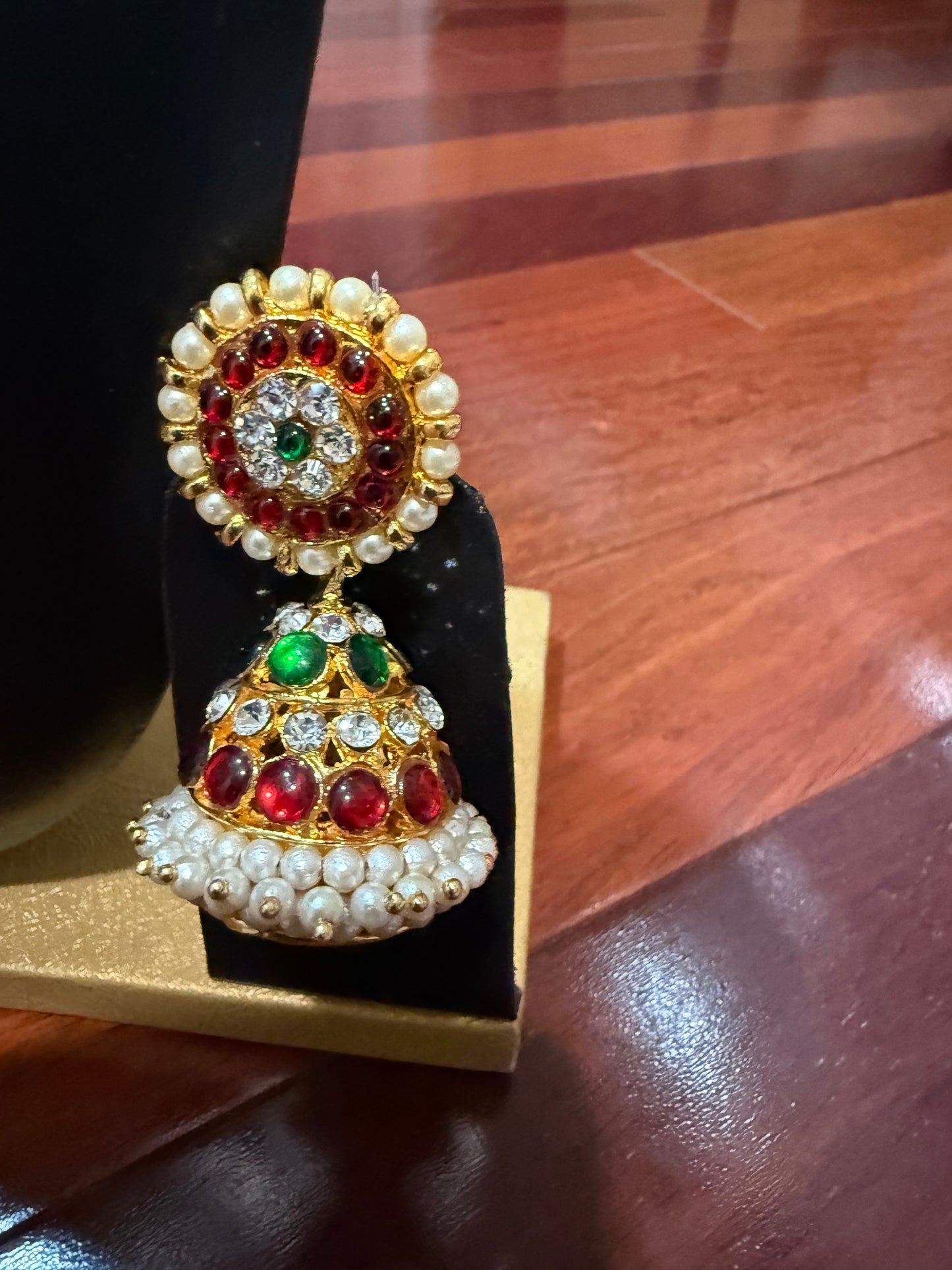 Big Kemp Temple Indian jewelry Earrings | Bharatnatyam, Kuchipudi, Engagement, Weddings, Birthdays | Classical Dance Jewelry