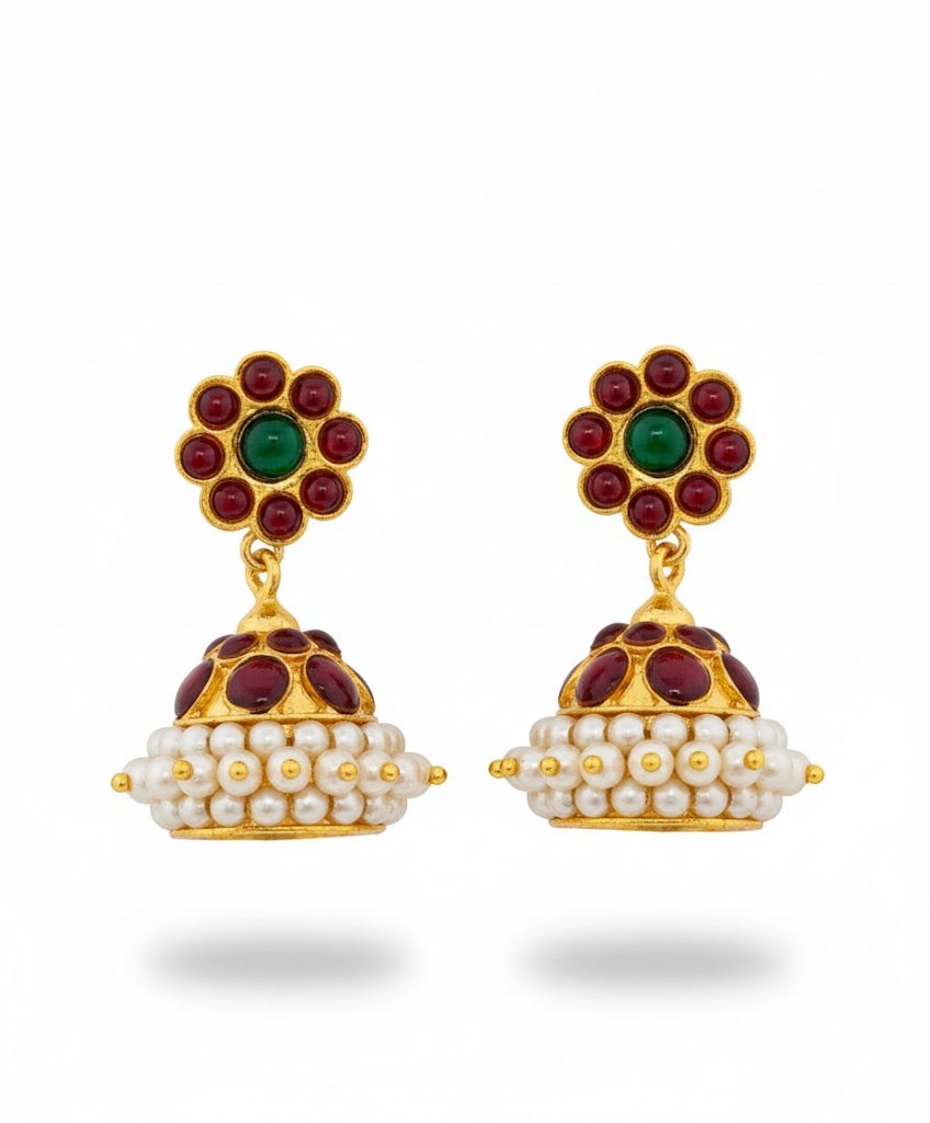 Bharathanatyam Dance Jewellery full Set| Kemp Bharatanatyam Jewelry/ Stone & Pearl Jewelry Set For Dance