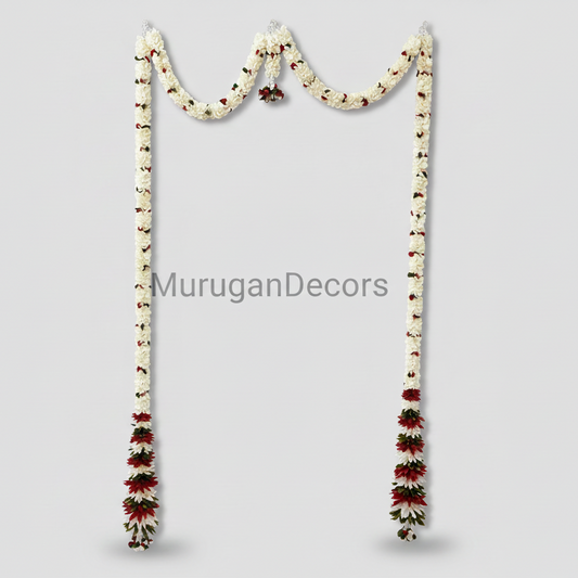 Main entry Door Toran | Handcrafted Artificial Flower Garland for Diwali, Indian Housewarming Pooja Decor | Door Thoran for Entrance |3pc toran set| Bandanwar for door