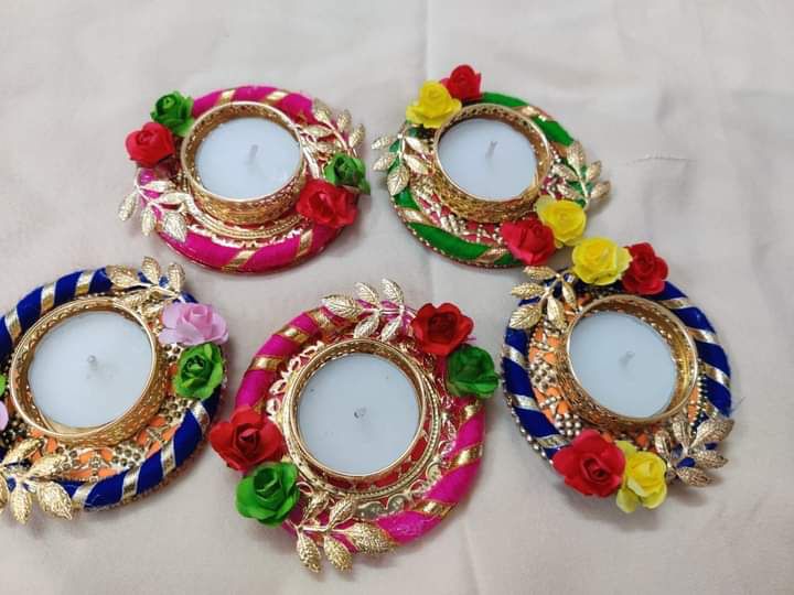 Murugan Decors Indian Tealight Candle Holders, Diwali Candle Holder, Christmas Decorations, Christmas Decor, Tea Lights Holder, Navrathri Varalaxmi Wedding, Pooja Return Gift, Housewarming Diya