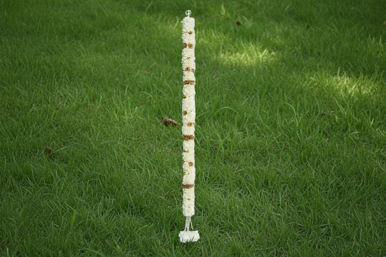 Gold and White Jasmine Garland| Indian Artificial garland | pooja backdrop garland set for housewarming/festival decorations