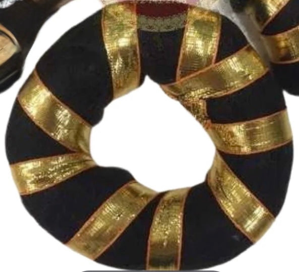 Soft hair donut ring with Golden ribbon | Bharatanatyam Kuchipudi Weddings Events | Classical Dance hair accessaries
