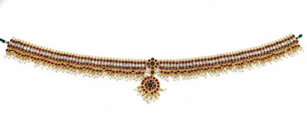 Bharathanatyam Dance Jewellery full Set| Kemp Bharatanatyam Jewelry/ Stone & Pearl Jewelry Set For Dance