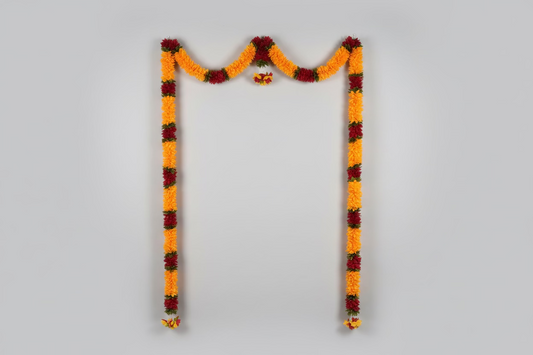 Main entry Door Toran |Nilavu thoran| Handcrafted Artificial Flower Garland for Diwali |Indian Housewarming| Indian Decorations for Entrance|Pooja Decor|Bandanwar for door