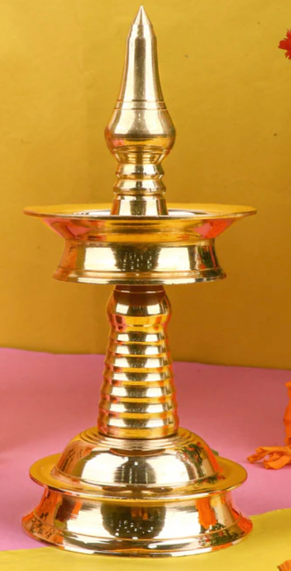 6 Inch or 8 inch Standing Brass Kerala Samai – Traditional Panchmahal Pooja Deepam for Diwali &amp; Housewarming Return Gifts|Kerala Deepam|Traditional Oil Lamp for Home Mandir|Diya Lamp for Puja| Diwali Diyas  | Panchmahal Deepam - Indian Diwali Gifts