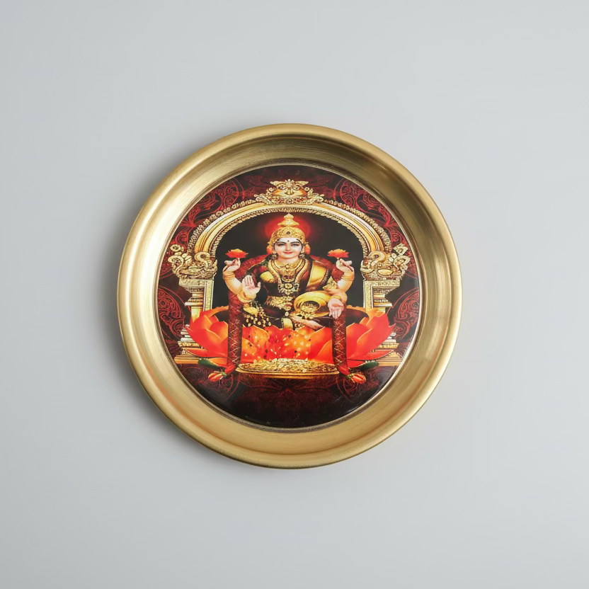 Brass decorated plates  /Flower design work brass |pooja thali|pooja plate| Housewarming Gift, Thambulam Plate, Pooja Gift, Return Gift, Navarathri gift, Diwali Gift